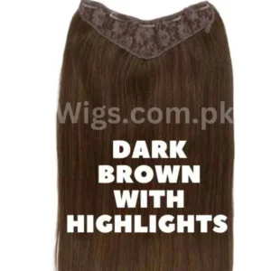 DARK BROWN WITH HIGHLIGHTS 3D HAIR EXTENSION