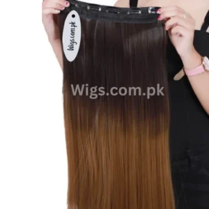 5 Clips Straight 2 Tone Ombre(4T27) Matte Finish Premium Synthetic Hair Extensions