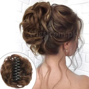 Your Style with Wigs' Synthetic Hair Bun Hair Claw Clip - Perfect for Effortless Elegance and Party-Ready Looks!