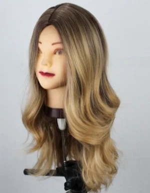 Brown With Blonde Wavy Wig