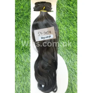 6 Pieces 13 Clips Set Curly/Wavy Matte Brown Premium Synthetic Hair Extensions